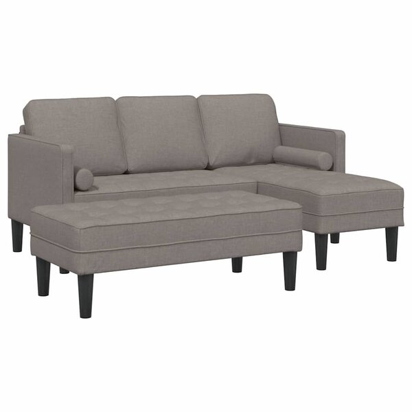 vidaXL Ensemble de Canapés 2 Pièces Taupe 173 x 131 x 67 cm tissu
