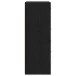 vidaXL Buffet avec 6 tiroirs Chêne noir 50x34x96 cm Bois d'ingénierie