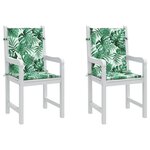 vidaXL Coussins de chaise Autre 2 Pièces Motif de feuille 100 x 50 x 3 cm
