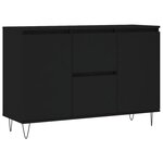 vidaXL Buffet noir 104x35x70 cm bois d’ingénierie