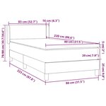 vidaXL Sommier à lattes de lit et matelas vert foncé 80x220 cm velours