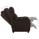Vidaxl fauteuil inclinable marron foncé tissu
