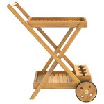 vidaXL Chariot à thé 54x87x90 cm bois massif d'acacia