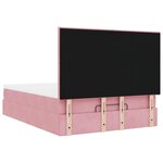 vidaXL Cadre de lit ottoman avec matelas rose 140x190 cm velours