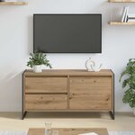 vidaXL Meuble TV Chêne artisan 100 x 36 x 49.5 cm Bois d'ingénierie