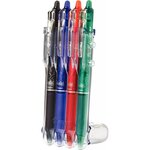 Etui de 4 stylos frixion clickers - assortiment - pointe moyenne 0.7mm - pilot