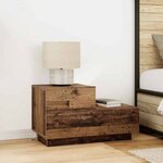 vidaXL Table de chevet Bois Ancien 70 x 36 x 40.5 cm Bois d'ingénierie