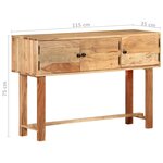 vidaXL Buffet 115x35x75 cm Bois d'acacia massif