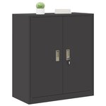 vidaXL Armoire de rangement Noir 80 x 40 x 90 cm Acier
