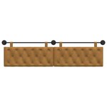 vidaXL Tête de lit suspendue Marron Velours
