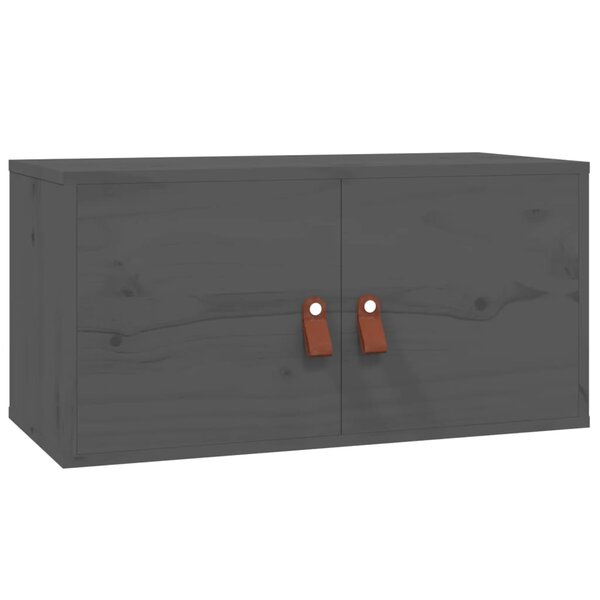 vidaXL Armoire murale Gris 60x30x30 cm Bois de pin massif