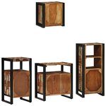 vidaXL Ensemble de mobilier de salle de bain avec étagère 4 Pièces