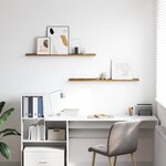 vidaXL Étagère Murale 2 Pièces Marron 100 x 9 x 3 cm Bois d'ingénierie