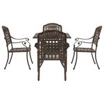 vidaXL Ensemble de tables de jardin 5 Pièces Bronze Aluminium coulé