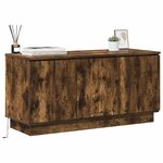 vidaXL Meuble TV Chêne fumé 100 x 38 x 49 cm Bois d'ingénierie