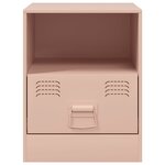 vidaXL Tables de chevet 2 Pièces rose 34 5x39x44 cm acier