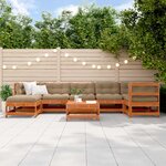 vidaXL Ensemble de salon de jardin 8 Pièces Brun cire Bois de pin massif