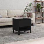 vidaXL Table basse noir 50x46x50 cm bois d’ingénierie