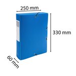Boite De Classement Exabox Dos 60mm Polypropylène 7/10e Opak - A4 - Bleu Clair - X 8 - Exacompta