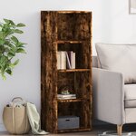 vidaXL Buffet chêne fumé 40x41x124 cm bois d'ingénierie