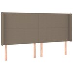 vidaXL Tête de lit à LED Taupe 163x16x118/128 cm Tissu