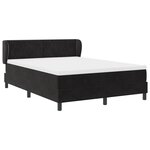 Lit Box Spring vidaXL avec Matelas Noir 140x190 cm Velours