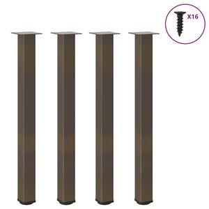vidaXL Pieds de table de bar 4 pièces Acier naturel 100-102 cm Acier