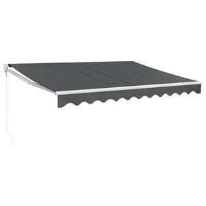 vidaXL Auvent rétractable anthracite 3 5x2 5 m tissu et aluminium