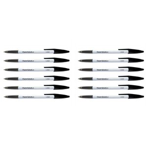 Stylo à Bille 045 Pointe Fine Noir x 12 Paper Mate