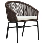 vidaXL Ensemble de salle à manger de jardin 7 Pièces Marron