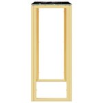 vidaXL Table console doré 70x30x70 cm acier inoxydable et verre