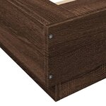 vidaXL Cadre de lit avec lumières LED chêne marron 120x200 cm