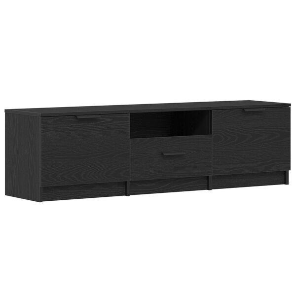 Meuble TV vidaXL - Chêne Noir - 140x35x40 cm - Fabriqué en Bois d'Ingénierie