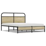 vidaXL Cadre de lit sans matelas 150x200 cm chêne sonoma