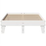 vidaXL Cadre de lit sans matelas blanc 120x200 cm bois de pin massif
