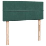 vidaXL Cadre de lit ottoman avec matelas vert foncé 120x200 cm velours