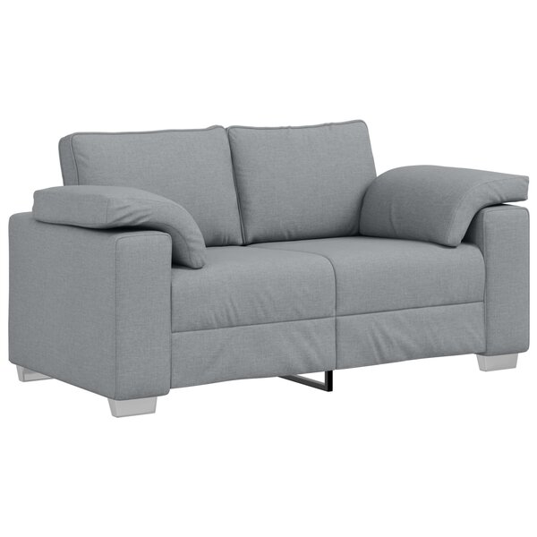 vidaXL Canapé Loveseat Gris clair 120 cm en tissu