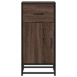 vidaXL Buffet chêne marron 35 5x35x76 cm bois d'ingénierie et métal