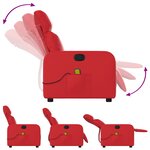 vidaXL Fauteuil de massage inclinable rouge similicuir