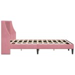 vidaXL Cadre de lit avec tête de lit Rose 120 x 200 cm Velours