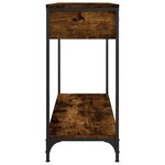 vidaXL Table console chêne fumé 100x34 5x75 cm bois d'ingénierie
