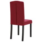 vidaXL Chaises à manger lot de 4 rouge bordeaux tissu