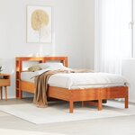vidaXL Cadre de lit sans matelas cire marron 100x200cm bois pin massif