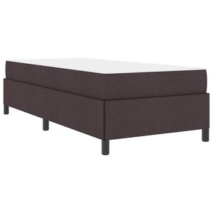 vidaXL Lit à ressorts Marron 100 x 200 cm Tissu et Bois d'ingénierie