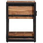 vidaXL Cabinet de chevet avec tiroir 2 Pièces Marron 30 x 30 x 40 cm