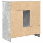 vidaXL Buffet avec tiroirs et portes gris béton 70 5x34x74 5 cm