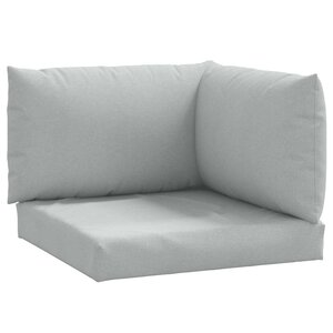 vidaXL Coussins de palette lot de 3 gris clair mélangé tissu