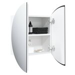 vidaXL Armoire de salle de bain miroir rond et LED Blanc 40x40x17 5 cm