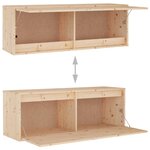 vidaXL Meubles TV 3 Pièces Bois massif de pin