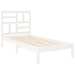 vidaXL Cadre de lit sans matelas blanc bois massif 100x200 cm
